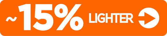 15% lighter
