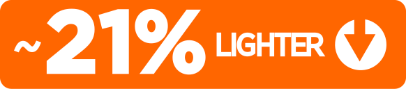 21% lighter